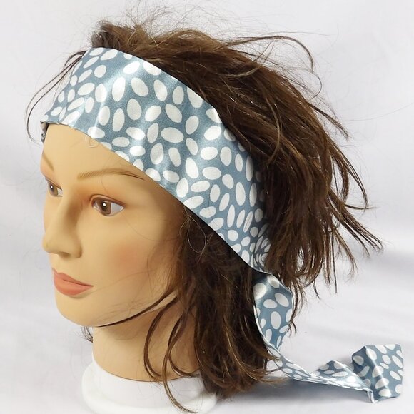 Heather's Closet SET OF 6 Hair Ties or Handbag Scarfs NIB Yellow Navy Blue - Picture 7 of 9